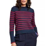 La Ligne Womens Mini Marin Sweater Striped Wool Cashmere Blend Red Blue Size M Size M Photo 0
