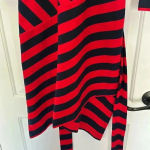 Eloquii  Navy Blue and Red Stripe Asymmetrical Knit Dress Plus Sz 18 Photo 6