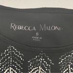 Rebecca Malone  Women’s  3/4 Sleeve Embellished Design Front Crewneck Blouse Sz S Photo 3