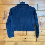 ZARA  Trafaluc Navy Blue Distressed Zip-up Jacket Photo 2
