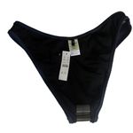 J.Crew Steel Blue Textured Curved-Waist Cheeky Bikini Bottom Size Large NWT Photo 3