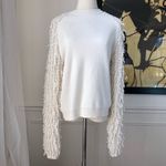 Bershka Shaggy Sleeve Sweater Ivory Small S Photo 1