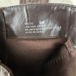 Me Too  Arctic Oxblood Dark Brown Leather Tall Riding Boots Gold Details Size 8 Photo 4