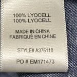 Side Stitch Dark Wash Long Sleeve Lyocell Botton Down Shirt Photo 14