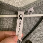 Cable & Gauge  V-Neck Pullover Sweater Gray Ribbed Photo 6