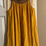 Laundry by Design  Silk Mustard Dress with Beaded Neckline Photo 0