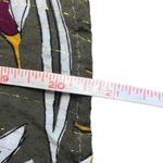 Zinzane EUC Green Purple Metallic Floral V Neck Crop Top Sz S Photo 7