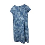 Villager Sport Liz Claiborne Blue Patchwork‎ Denim Maxi Dress Short Sleeve 12 Photo 6