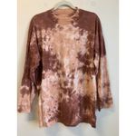 We The Free  People Be Free Shirt Top Cabarnet Pink Brown Tie Dye Long Sleeve M Photo 1