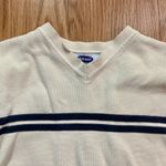Old Navy  Y2k Beige Striped Sweatshirt Womens XLarge Photo 2