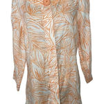 Rafaella  orange‎ print tunic 100% linen Size Large Photo 0