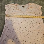 Worthington Size Medium M Light Pink Polka Dot Blouse Career Top Business Photo 6