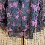 Victoria's Secret Vintage Gold Label Sheer Floral Paisley Peasant Blouse M/L Photo 4