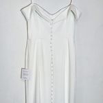 Lulus  White Off the Shoulder Mermaid Wedding Dress NWT Size Small Photo 6