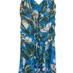 Farm Rio Women's Anthurium Garden Blue Cross Over Maxi Dress - L NWT Photo 4