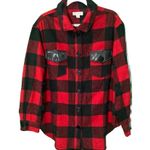 Charlie Paige  Buffalo Plaid Check Shacket Button Up Cabincore Pockets Size M Photo 2