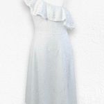 Lilly Pulitzer Callisto One Shoulder Resort White Terry Lace Midi Dress Size 12 Photo 0