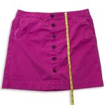 Gap Y2K Skirt Womens 4 Pink Mini Button Up Preppy Retro Pockets Stretch 32x17 Photo 5