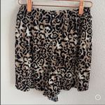 ASOS Crinkle Leopard Elastic Waist Pull On Shorts US 4 Photo 3