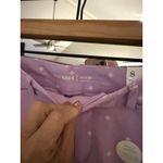 Old Navy Women's Sz 8 Lilac Purple White Floral Scalloped Hem Ankle Pixie Pant Photo 5