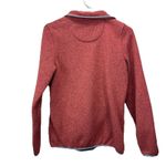 LL Bean Womens Rust Orange Sweater Fleece Pullover 1/4 Snap Size XS Pockets Photo 5