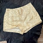 Mustard Seed Cream High Waist Lace Shorts Size M Photo 1