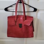 Patricia Nash VIENNA SATCHEL Burnt Coral Leather Tote Shoulder Bag Photo 0