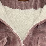 POL Dusty Pink Fleece Lined Rugged Raw Hem Corduroy Jacket Shacket Size M NWOT Photo 6