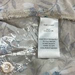 Fate Tan Blue Flower Print Oversized Boho Long Sleeve Button Down Shirt Photo 10