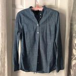 J.Crew button down pleated collar denim shirt, women size xs, 100% cotton Photo 0