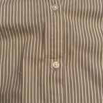 Apt. 9  Button Down Grey Stripped Long Sleeve Top Photo 1