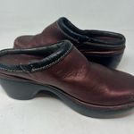 Ariat mule clogs slip on metallic burgundy leather size US 6.5 Photo 4