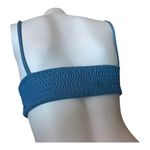 Women’s extra small smocked baby blue Micro bikini top Size XS Photo 6