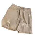 Wild Fable  Jean Shorts Womens Size 0/25 Brown High Rise Bermuda Distressed Photo 2