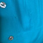 Vintage Rayon Teal Blouse Sz Small 80s Short Sleeves Green Photo 4