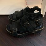 Dr. Martens  Ariel Fisherman Sandals Heeled Platform Chunky Black Leather Size 6 Photo 1