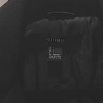 Forever 21 BLACK FAUX LEATHER / SWEATER MOTO JACKET Photo 7