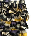 Diane Von Furstenberg  DVF 100% Silk Multicolor Ruffle Skirt Size 8 Photo 7