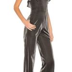 H:ours Simone Jumpsuit in Silver Revolve Sz XL New Years Party Club Going Out Photo 1