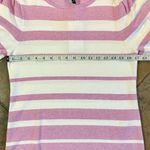 NWT Marble Striped Short Sleeve Sweater Balloon Sleeve Small Pink Photo 6