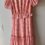 Love Shack Fancy  For Target Pink Fleur Midi Dress Size 10 Photo 10