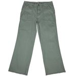 Faherty Organic Cotton Raw Hem Ankle Utility Pant Green Size 30 Photo 2