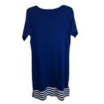 Quacker Factory Royal Blue Midi Dress with Rhinestone Grommet Detail Size Small Photo 4