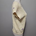 Cambridge Vintage Spirit yellow floral intarsia sweater size large Photo 2