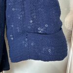 Yoana Baraschi Vintage Navy Blue Glam Rock Lightweight Blazer Jacket Size 2 XS Photo 6