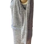 White House | Black Market Silver Gray Cold Shoulder Dress WHBM ~ Women's SMALL Photo 3