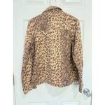 Rebecca Malone  Animal Print Jacket Button Down Long‎ Sleeve Tan Brown M Photo 4