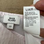 River Island  (22) Pink Pinstriped Candy Striper Ribbon Strap Sleeve Top Blouse Photo 5