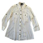 & Other Stories Spense White Roll Tab Sleeve Button up Shirt Size S NWT 41-12 Photo 2