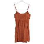 Urban Outfitters  Cope Burnt Orange Polka Dot Cut Out Button Mini Dress Small Photo 3